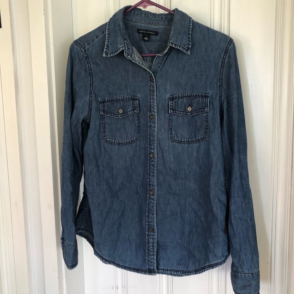 Denim button up shirt